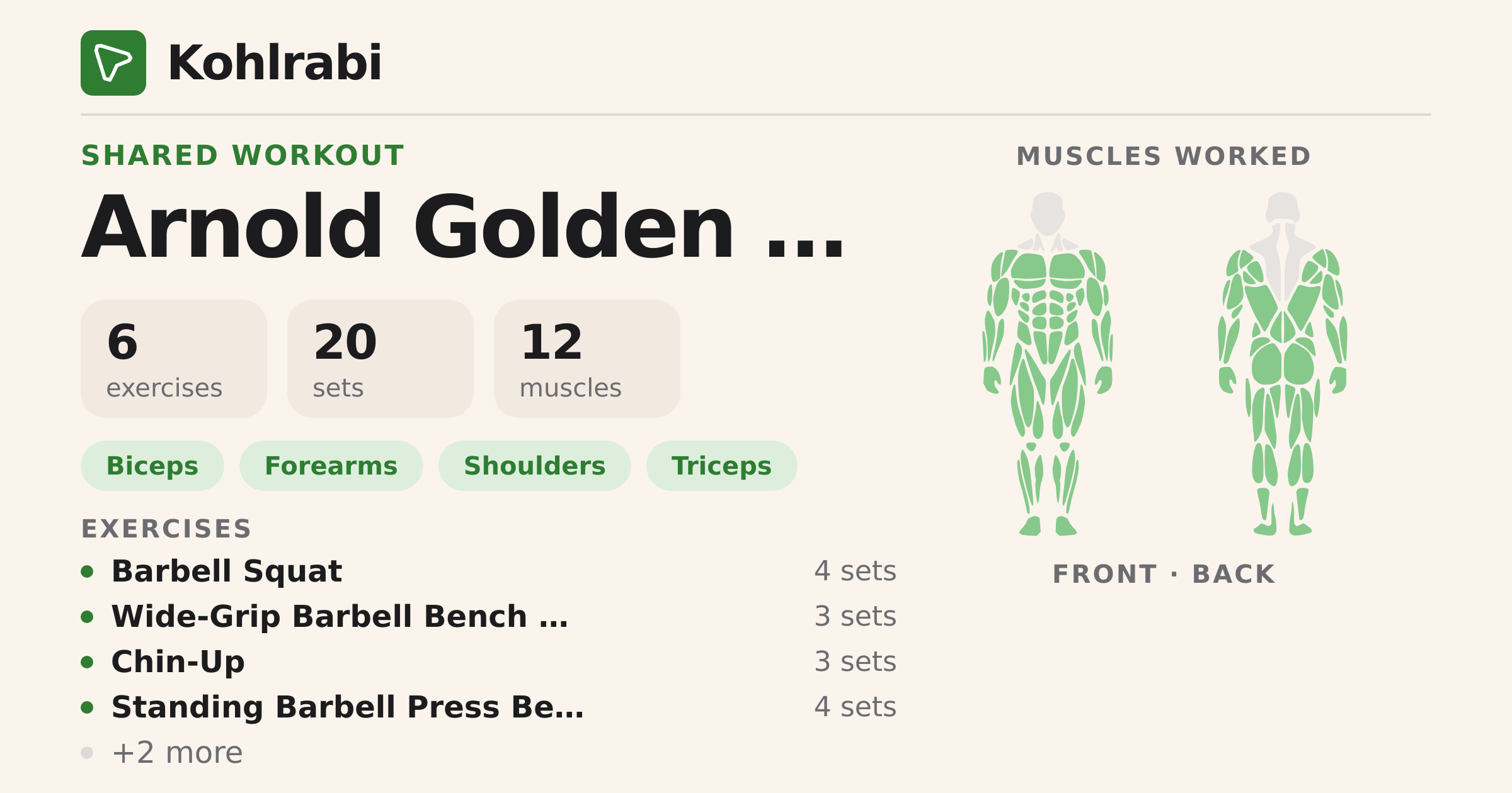 I built a free way to share workouts with friends, no app, just a link logo